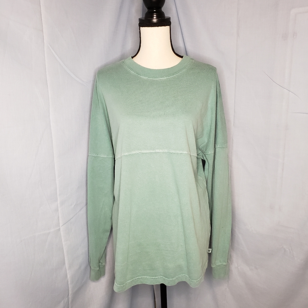 Venley Moss Green Pom Pom Sleeve T-shirt